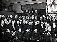 Рабочие завода им. В. И. Ленина – современники Н. Г. Славянова – на вечере воспоминаний 30 ноября 1948 года.